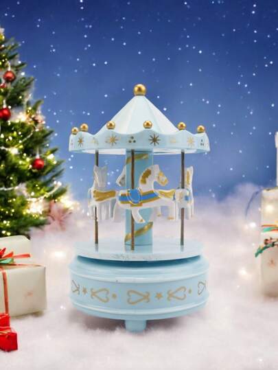 Classic Carousel Music Box Creative Ornament Decoration Christmas Family's Holiday Birthday Gift Exquisite Decoration Ornaments Birthday Home Decor Christmas Decorations Room Decor
