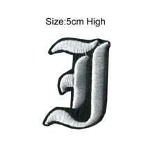 1 Pièce Optionnelle Alphabet Noir Edge Patch Brodé, Fer Sur/insignes, Vêtements Et Accessoires Décoration