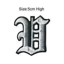 1 Pièce Optionnelle Alphabet Noir Edge Patch Brodé, Fer Sur/insignes, Vêtements Et Accessoires Décoration