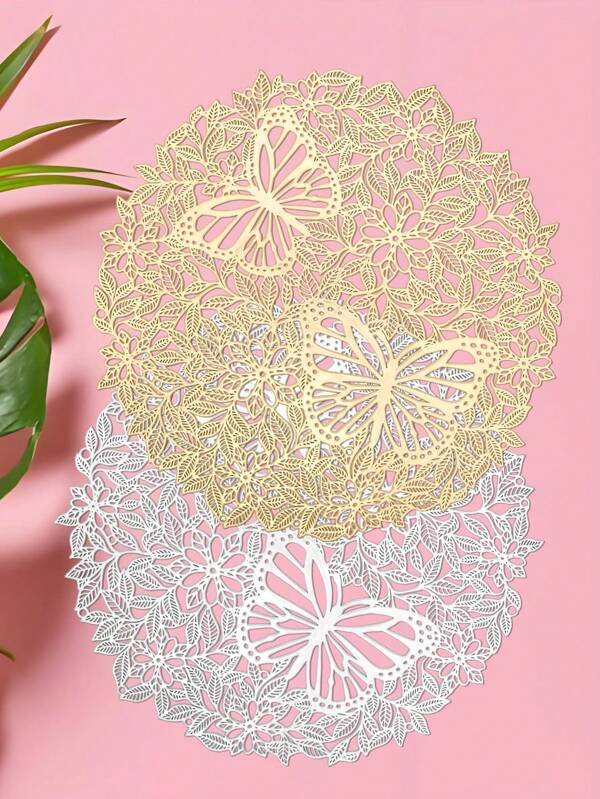 1/4/6 pièces Set de table en forme de papillon, convient pour la décoration de table de fête, tapis de vase