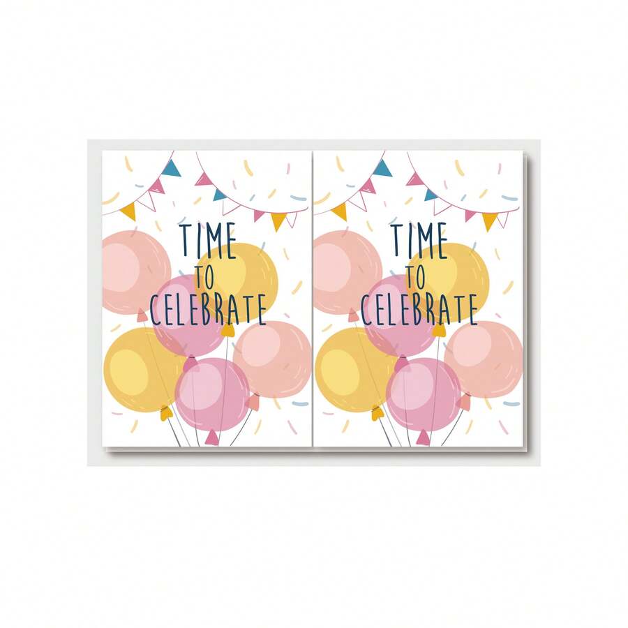 Birthday Card Set With Envelopes, Foldable Greeting Cards, DIY Birthday