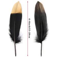 20Pcs Artificial Black Feathers Crafts DIY Handmade Home Accessories Plime Carnival Headwear Party Plumas Jewelry Making Wedding Decoration - Multicolor - View 3