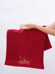 QIBHI 3/2/1 pezzi Asciugamano da bagno o da mano ricamato con "Buon Natale", cappello di Natale, pupazzo di neve, regalo di Natale, asciugamano da festa/da bagno, decorazione natalizia, asciugamani da doccia per salone di bellezza, hotel, sport, articoli per la casa, asciugamano, asciugamano da bagno per la cura della pelle