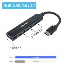 Hub Adaptador Usb Tipo C p/ 4 saídas Usb A - A058