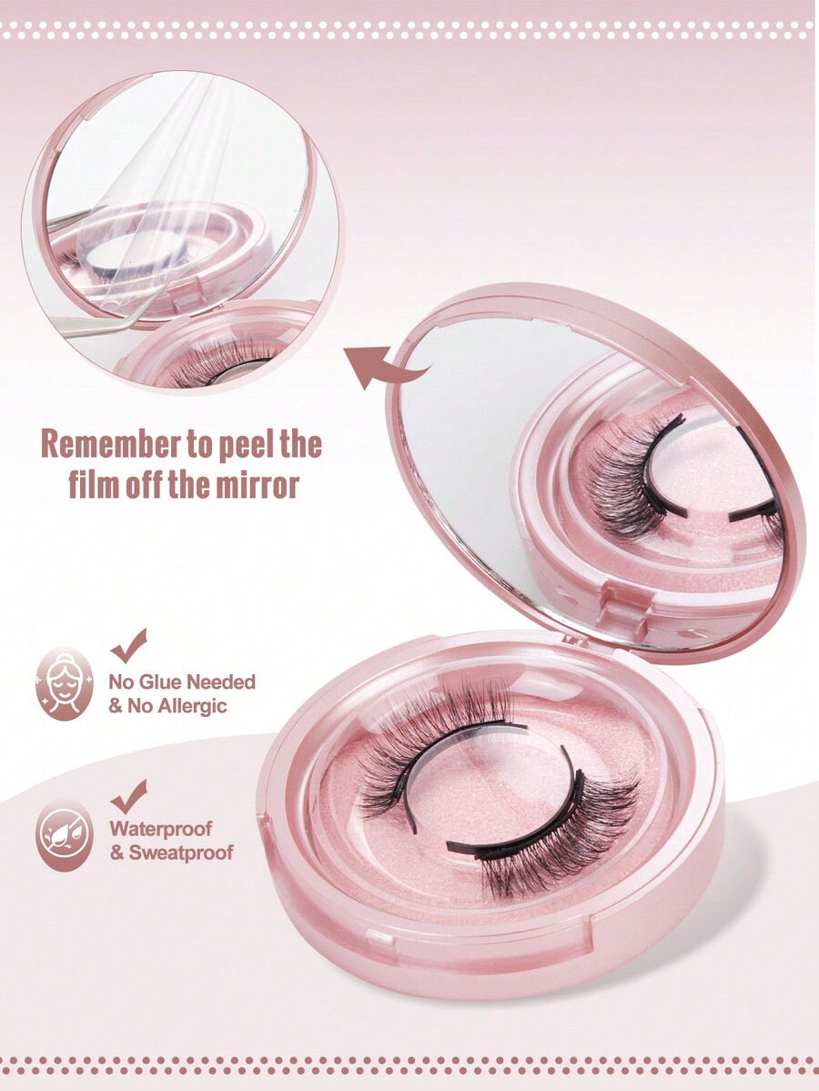 Eyelashes Natural Look, Reusable Manga Lashes Kit