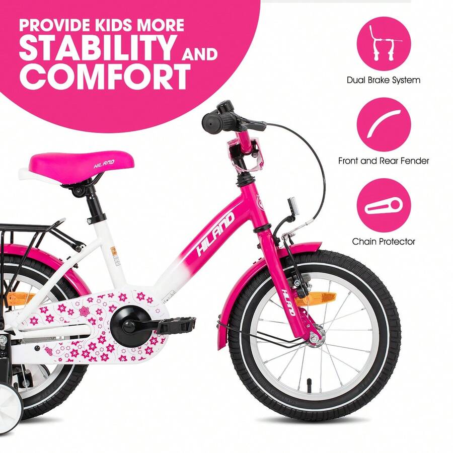 HILAND HILAND Kids Bike For Boy And Girl Ages 27 Years Old, 12 14 16
