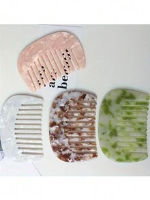 1 chiếc lược chải tóc họa tiết đá cẩm thạch tối giản có axit axetic cầm tay lược chải tóc mini tạo kiểu tóc cho du lịch hàng ngày sử dụng chăm sóc cơ thể khi đi du lịch, ngoài trời, thể thao, văn phòng, trường học, kẹp tóc, phụ kiện tóc - Nhiều màu - Xem 4