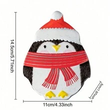 1 件迷人企鹅和雪人圣诞糖果罐、圣诞老人饼干盒 - 适合节日零食、生日和派对礼物 - 彩色 - 查看 4