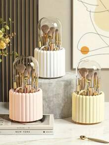 Hộp đựng đồ để bàn dung tích lớn xoay 360°, thích hợp cho phòng tắm, đồ trang điểm, chăm sóc da, son môi, đồ trang sức, cọ phấn - Nhiều màu - Xem 2