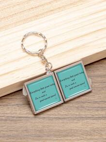 1 pieza Espejo de maquillaje plegable en forma de llavero cuadrado: disponible en azul profundo, azul lago, naranja y rojo. El regalo perfecto para expresar emociones a las personas talla grande importantes de tu vida: mamá, tía, abuela, hija, hermana, amiga, dama de honor, novio y esposo. Ideal para días festivos, cumpleaños, bodas, Día de la Madre, San Valentín ¡perfecto para compartir amor y cuidado! - Multicolor - Ver 5