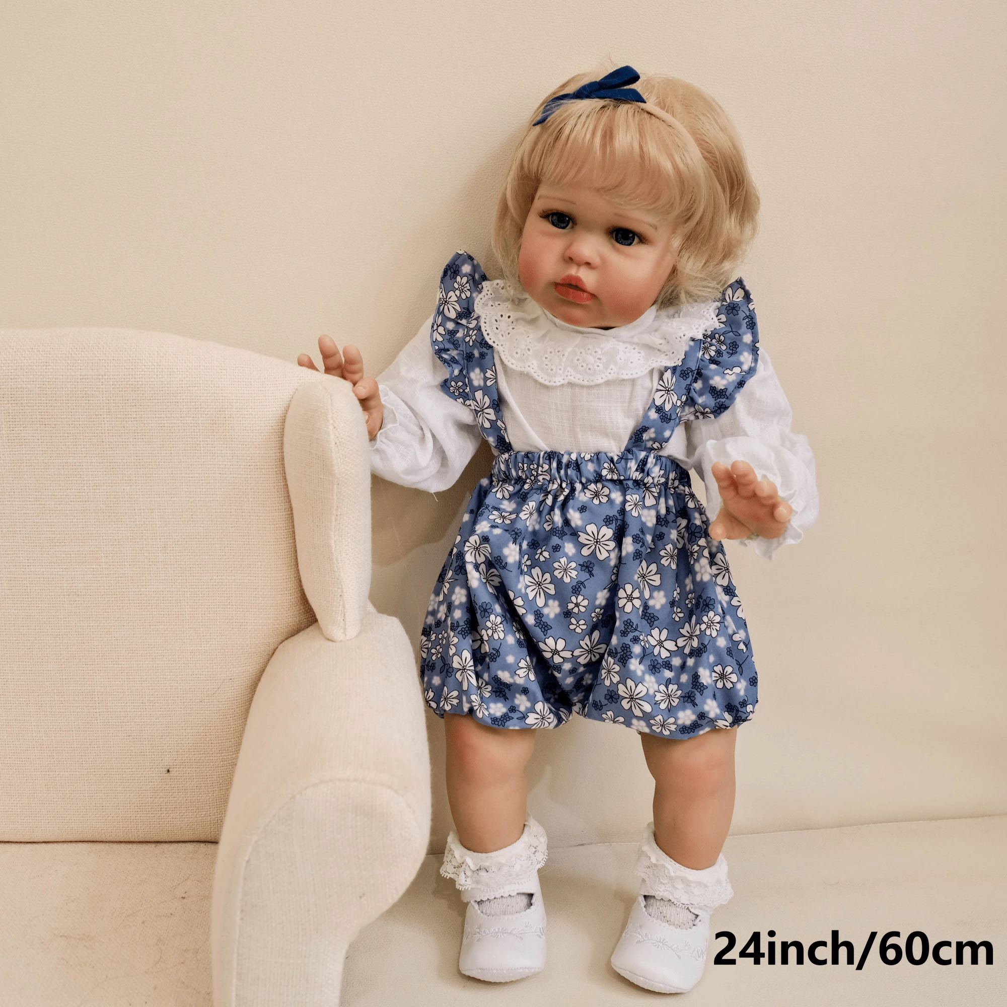 NPK 24Inch Reborn Ellie Baby Doll Toddler Newborn Doll Princess Girl