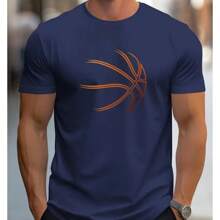 Men's 30.1 Combed T-Shirt 100% Cotton Mesh Shirt Ball - Navy Blue - View 1