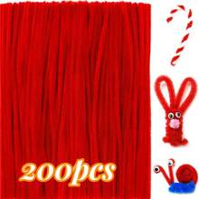 Value Pack 200/300/500pcs Red Pipe Cleaners With Tutorial Video, Pipe Cleaners For Crafts, Craft Supplies Multicolor Chenille Stems For Art&Craft Christmas DIY Projects, Christmas Craft Pipe Cleaners, Pipe Cleaners Chenille Stem, Pipe Cleaners Bulk, Art Pipe Cleaners For Creative Home Decoration Supplies Arts And Crafts - Red - View 14