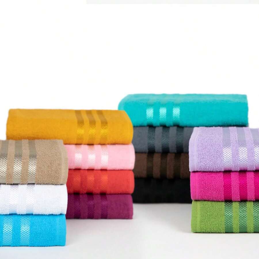 Kit 10 Large Plush Face Towels 45x70cm 100% Cotton Great Absorption Greece - Warna Feminin - View 1