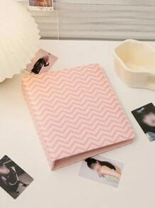 Album ảnh KPOP Bìa A5 Thẻ sưu tập với 20 trang 4 ngăn đựng thẻ 20 micron Bìa thẻ, Album bìa CPP 2 vòng với 160 khe, Bìa da PU Bìa album Kawaii dễ thương để sắp xếp thẻ giao dịch - Màu hồng - Hồng - Xem 2