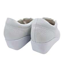 Usaflex Anabela Moccasin Shoe With Zipper Ideal Uniform - trắng - Xem 2