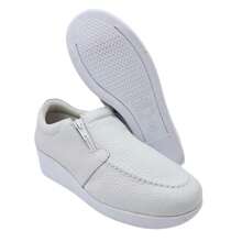 Usaflex Anabela Moccasin Shoe With Zipper Ideal Uniform - trắng - Xem 3