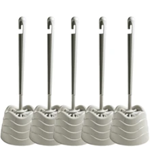 5-1 Toilet Brush Kit With Holder For Daily Cleaning - Reaches Into Corners Of Toilet Bowl - 5 đơn vị - Xem 1