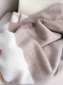 1 chiếc khăn quàng cổ mùa thu đông cho nữ, khăn quàng cổ cashmere giả kẻ sọc nhiều màu thời trang tua rua đa năng khăn choàng ấm áp chống lạnh mặc ngoài đi làm du lịch giải trí hàng ngày phụ kiện mặc hàng ngày cho phụ nữ - Kaki WT184-4 - Xem 3