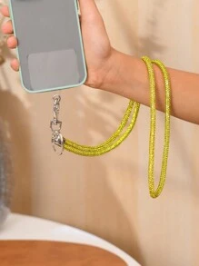 1pc Multi-Color Fashion Rhinestone Decorated Long Phone Lanyard, Keychain, Bag Pendant, Suitable As Valentine's Gift For Lovers, Friends, Compatible With All Phone Models Gifts For Mother, Family, Friends, Birthday, Holiday Phone Charm, Phone Chain