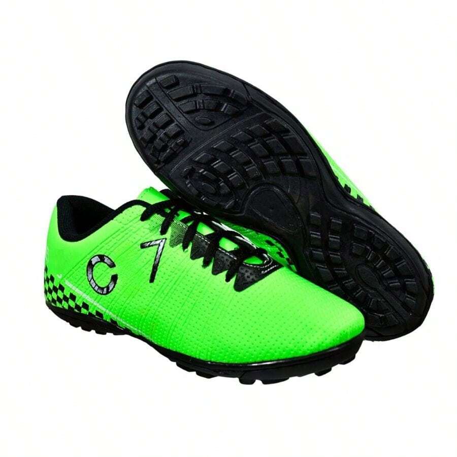 Lime Green Children's Soccer Cleats - Tennis Football Promotion - Màu xanh chanh - Xem 1