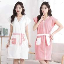 Wearable Bath Towel Robe Soft And Quick Drying, No Shedding, Cute For Students And Home Use Summer Wedding Home Bathroom Decor Back To School - Multicolor - View 1