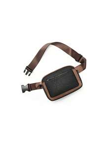 1pc PU Leather Leisure Lady Fanny Pack Adjustable Waist Bag For Casual, Work Or Travel Sport Activities
