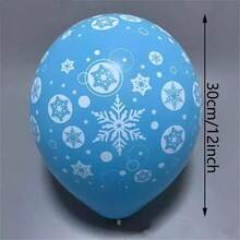 10/20/30 个透明雪花气球 12 英寸雪花印花乳胶气球适用于圣诞派对婚礼新娘送礼会单身派对送礼会和其他派对室内外装饰营造派对氛围 - 藍色 - 查看 2