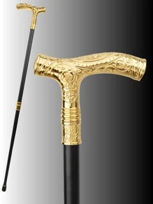 1 件多色 T 链条纹花卉藤蔓图案魔术师手杖金属材料两节可拆卸休闲波西米亚风格万圣节道具角色扮演舞蹈表演权杖优雅高端复古英国绅士手杖适合日常使用是一件很棒的礼物 - 彩色 - 查看 14