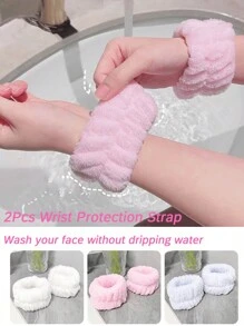 2 stuks polsbandjes voor vrouwen om het gezicht te wassen, microvezel waterdichte polsbescherming, handdoek met bescherming tegen zweet, voor het wassen van het gezicht, waterdichte polsband, vochtabsorberende polsbescherming voor vrouwen, polsbandjes voor het wassen van de pols en het gezicht, het afvegen van zweet tijdens het sporten voor meisjes, voorkomt dat er water over je armen loopt, zweetabsorberende wikkels voor sport en fitness - perfect voor hardlopen, basketbal en meer!