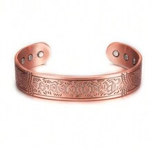 Pure Copper Magnetic Bracelets For Men Women Adjustable 15.5mm Wide Cuff Bangles Vintage Health Energy Magnet Jewelry