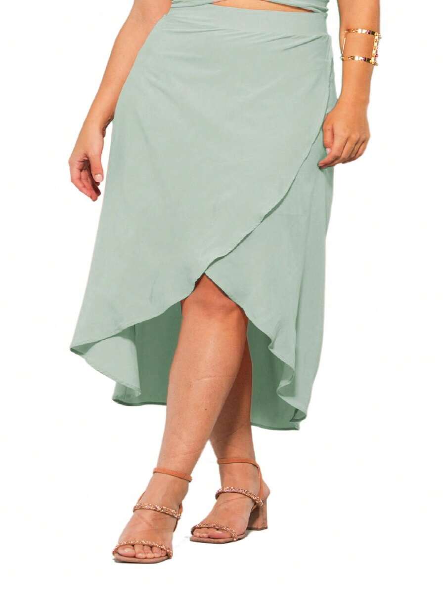 WOMEN'S SKIRT - màu xanh lá - Xem 1