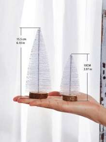 2pcs Christmas Mini Snowflake Christmas Tree Landscape Decoration Crafts Decoration,Holiday Party Christmas Home Decoration Window Counter Desktop Scene Decorations, Gifts For Family At Christmas Birthday Christmas Decorations Room Decor Winter