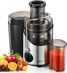 Centrifugeuse Extracteur à Jus de Fruits et Legumes à 3 Vitesses, 65mm Large Bouche en Acier Inox, 400W