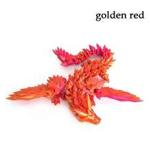 3D Printed Crystal Dragon With Wings, Joint Movable Dragon Toy, Creative Tabletop Decoration Hand Model - Multicolor - View 3
