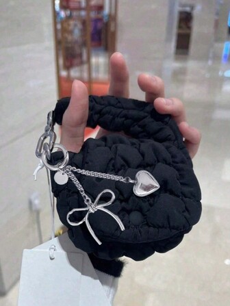 1/2개 패션 미니 구름 모양 지갑, 다용도 동전 & 이어폰 보관 가방 및 생일 선물용 활과 하트 모양 패턴이 있는 펜던트 걸 레이디 걸스 걸 선물 선물 가방 선생님 선물 지갑 비즈니스 캐주얼 학용품 선생님 선물 개학