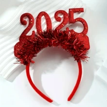 1 件圣诞头饰，2025 新年头饰，闪光彩色数字圣诞节和可爱派对头饰万圣节 - 彩色 - 查看 5