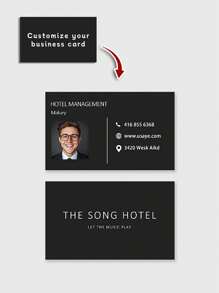 Danh thiếp tùy chỉnh, được thiết kế và in kèm logo doanh nghiệp, phương tiện truyền thông xã hội và thông tin về. - Phong cách 14 - Xem 2