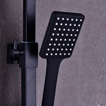 Eatssode Robinetterie de douche Système de douche Ensemble de douche noir avec thermostat Ensemble de douche Douche à effet de pluie Ensemble de douche avec douchette + douche de tête 30x30cm