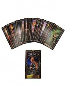1 Set The Gilded Tarot 78-Card Deck, English Version, Tarot Cards Game For Divination And Love Fortune-Telling - Multicolor - View 3