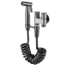 Stainless Steel Bathroom Companion Set: Dual-Use Faucet, Boosting Spray Gun & Support With Telescopic Pipe - No Electricity Needed