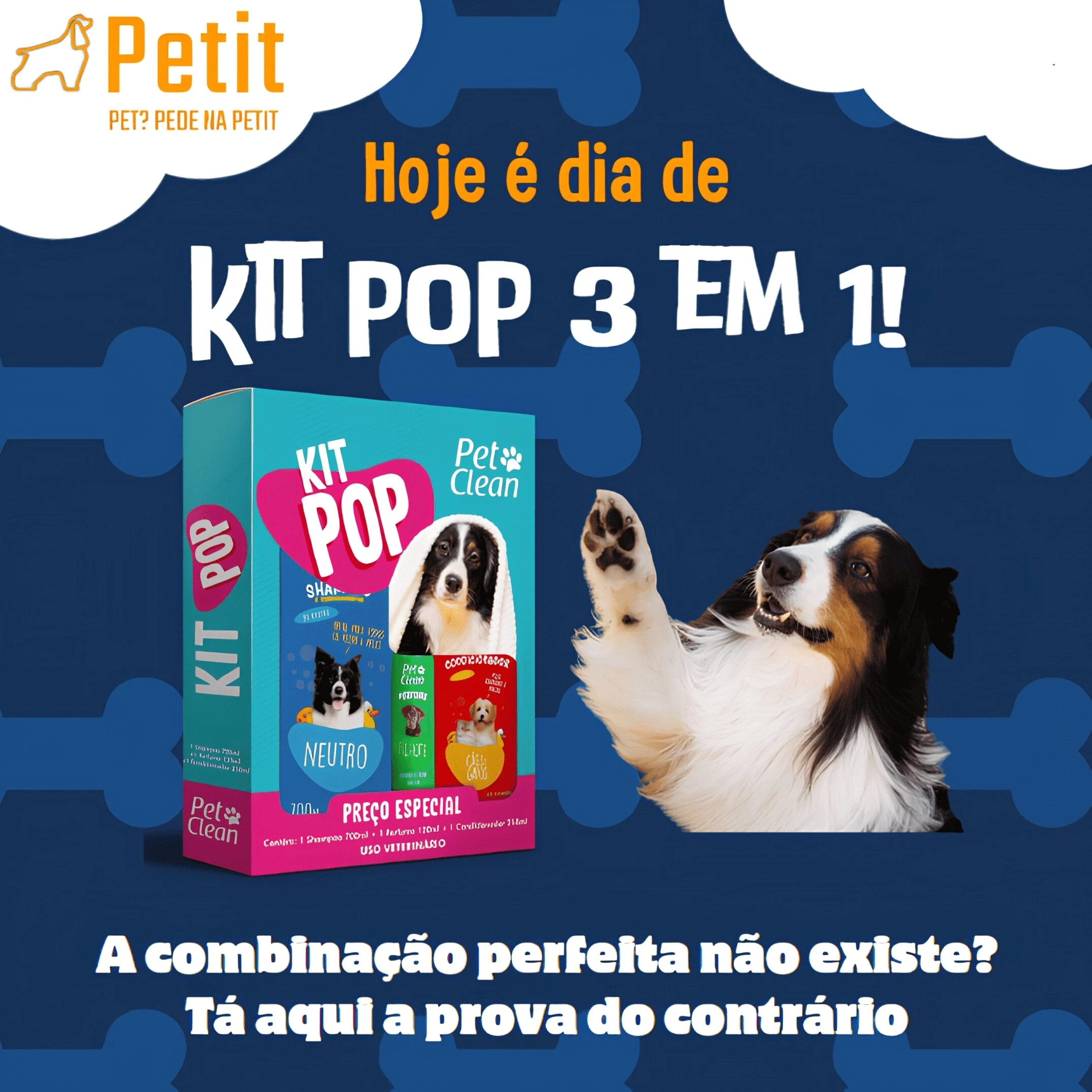 Pop Bath Kit 3 In 1 Premium Shampoo, Perfume And Conditioner For Dogs