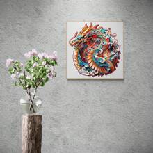 3D Chinese Dragon Wood Puzzle In Exquisite Paper Box - Asymmetrical Shaped Wooden Jigsaw Puzzle Toy, Unique Children's Educational Toy, Wall Decor, Holiday Gift, Christmas Present - Multicolor - View 8
