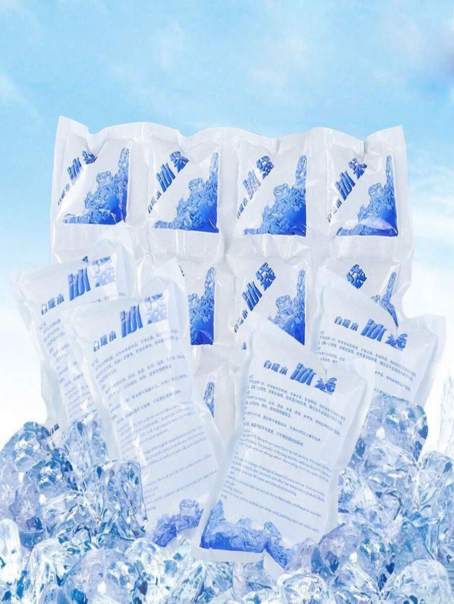 Pachete cu gheață de aviație cu auto-adăpare cu grilă 12/24, pentru livrarea alimentelor, camping, plaje - păstrați-vă alimentele și băuturile la rece oriunde! Grilele multiple pot fi tăiate și utilizate liber (textul de pe ambalajul exterior al diferitelor loturi este supus produsului real)