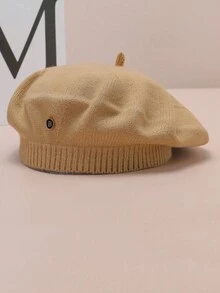 1pc Classic Elegant Beret Hat, Face-Slimming Stylish, Warm Knitted Painter Cap, Universal Size, Suitable For Various Face Shapes, For Indoor, Outdoor, Cycling, Sports, Gathering, Autumn/Winter - Multicolor - View 12