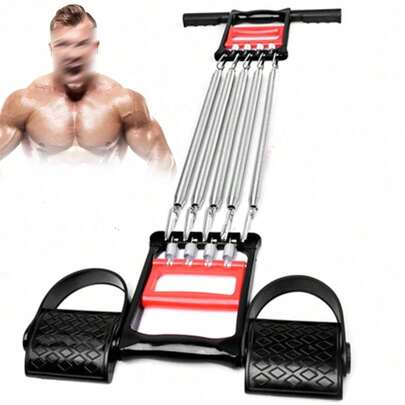 OUKANING Portable Shoulder 5 Springs Chest Arm Tubing Exercise Fitness Equipment Muscle Stretching Expander