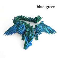 3D Printed Crystal Dragon With Wings, Joint Movable Dragon Toy, Creative Tabletop Decoration Hand Model - Multicolor - View 15