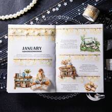 have a good day 1卷星光幕系列激光贴纸卷切割装饰相册美学礼品包装个性化笔记本拼贴卡片材料办公及学校用品 - 一包 - 查看 5