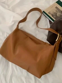 Túi đeo chéo đa năng dung tích lớn dành cho phụ nữ, Túi tote thường ngày phong cách mới, Túi đeo vai dạng hốc, Thích hợp cho học sinh đi học, đi làm, Di động hàng ngày - màu nâu - Xem 7