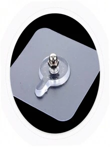 6 pezzi/set Ganci da parete adesivi in PVC trasparente senza chiodi, moderni accessori per appendere facili da installare senza trapano, viti in acciaio inossidabile, adesivi murali
